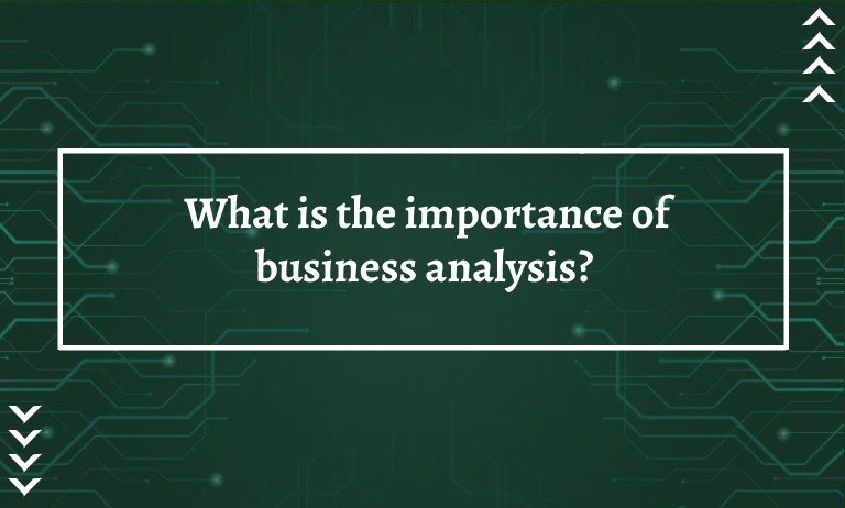 What is the importance of business analysis?